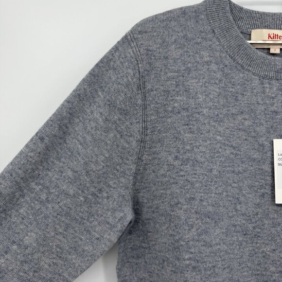 Kilte Collection Long Sleeve Washable Cashmere Liz Tee in Earl Grey 2/M Women's - Picture 4 of 8